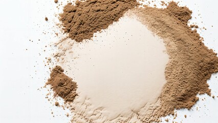powder on a white background