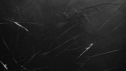 White dust and scratches on dark surface - layer for photo editing. Horizontal image.