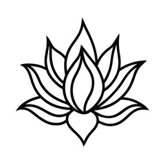 Lotus flower vector icon floral illustration design