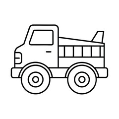 Vector illustration of a truck with trailer, a symbol of transportation and delivery, featuring a cargo vehicle design