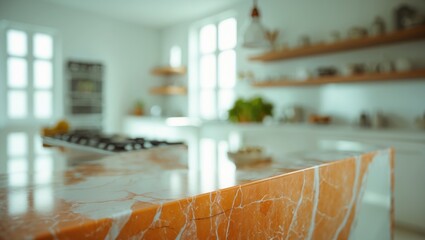 Table Surface and Blurred Interior