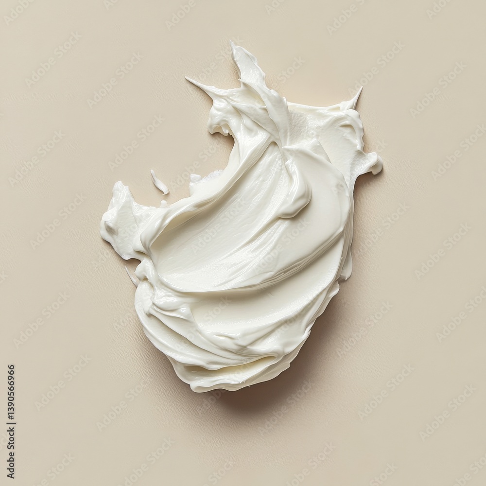 Poster creamy texture spread across a neutral background showcasing the art of food styling and culinary pr