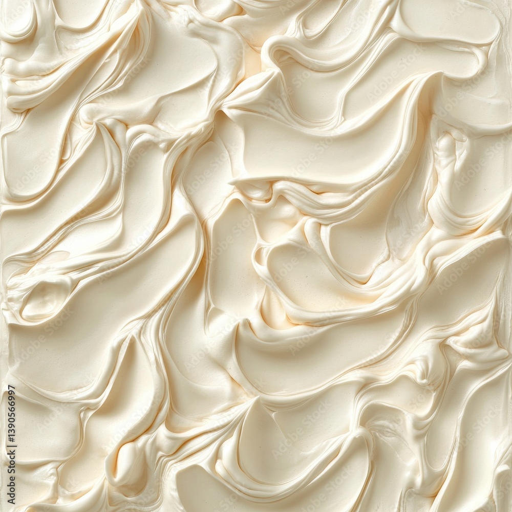 Poster swirls of creamy texture in a light hue create a visually stunning abstract art piece perfect for mo