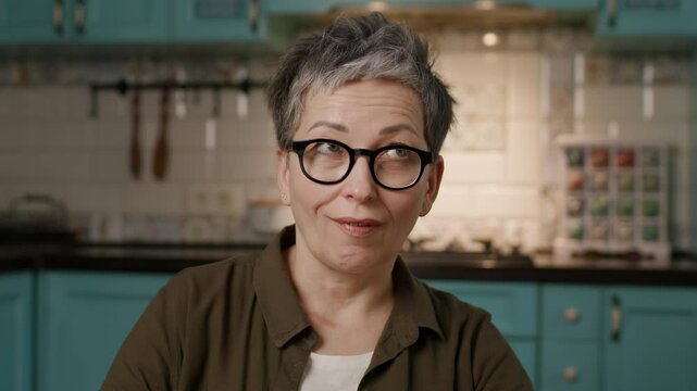 Woman Expressing Disbelief or Uncertainty Looking at Camera