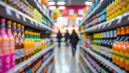 supermarket with blurred background