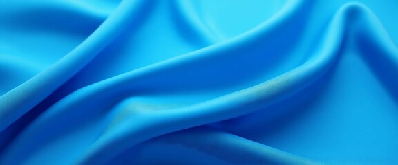 Obraz premium Blue Sports Fabric Texture Football Jersey Shirt Material Background