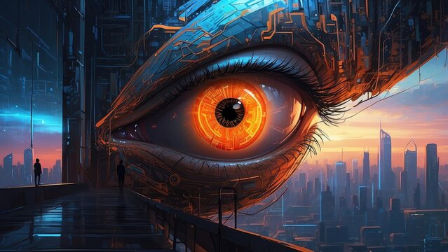 A digitally illustrated image features a vast