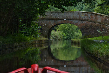 Out and about by boat on the Llangollen Canal.