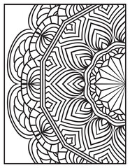 Mandala Coloring Pages for Adults and Kids, Intricate Black and White Line Art for Adults