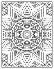 Mandala Coloring Pages for Adults and Kids, Intricate Black and White Line Art for Adults