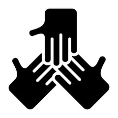 Cooperation Hands Solid Solid Icon