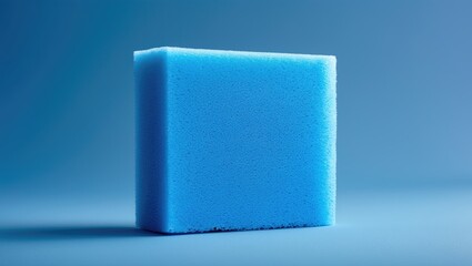 Intimate shot of blue sponge texture and background.