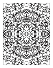 Mandala Coloring Pages for Adults and Kids, Intricate Black and White Line Art for Adults