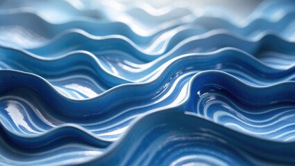 Pattern and texture in blue ceramic