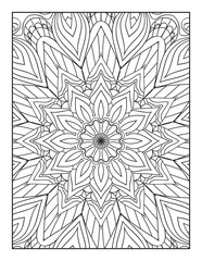 Mandala Coloring Pages for Adults and Kids, Intricate Black and White Line Art for Adults