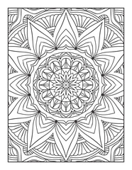 Mandala Coloring Pages for Adults and Kids, Intricate Black and White Line Art for Adults