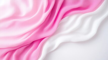 Obraz premium Soft, flowing fabrics in shades of pink and white