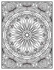 Mandala Coloring Pages for Adults and Kids, Intricate Black and White Line Art for Adults