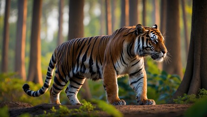 The magnificent Tiger serves as a strong emblem of wildlife conservation.
