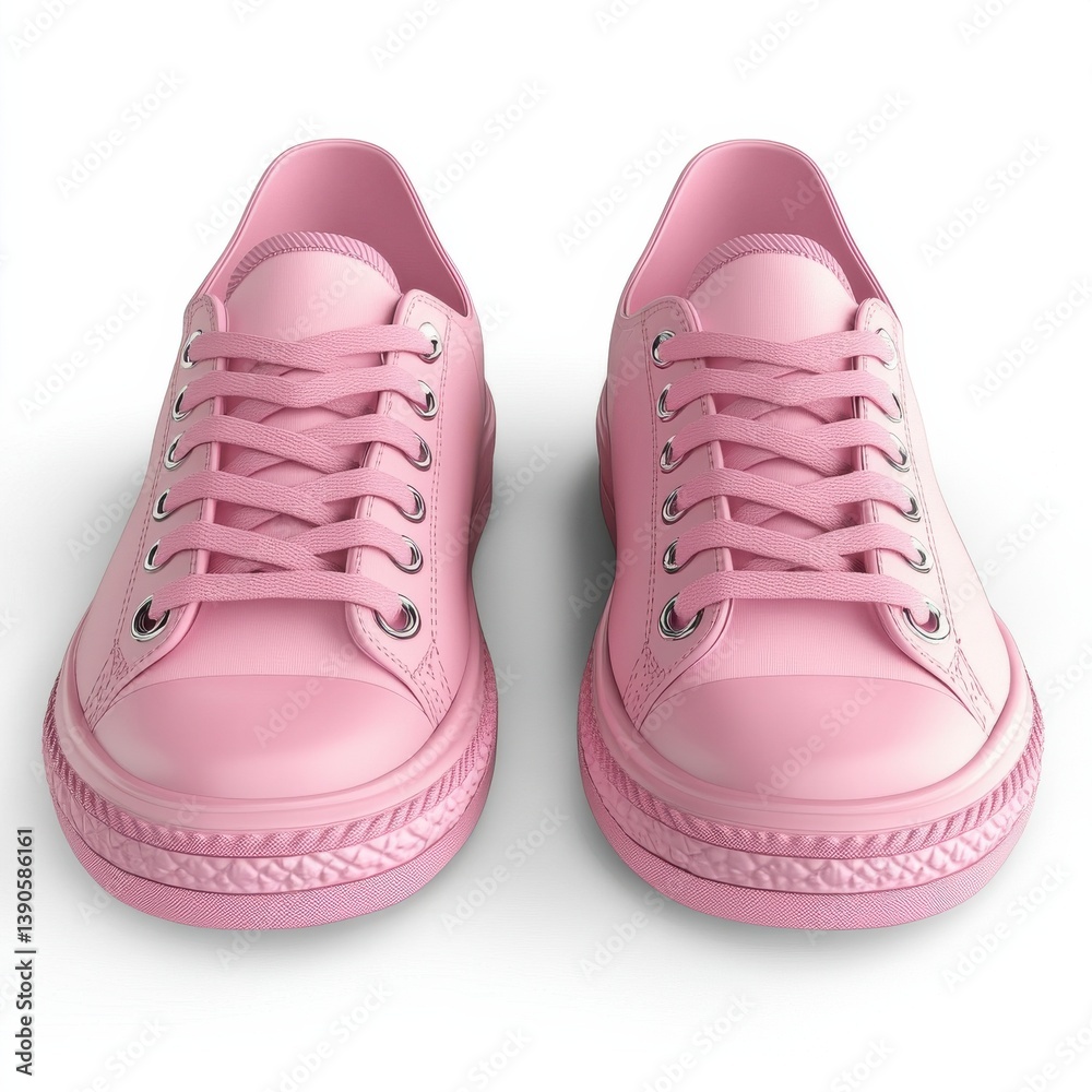 Aufkleber stylish pink sneakers on display with clean lines and classic design suitable for casual outings or 