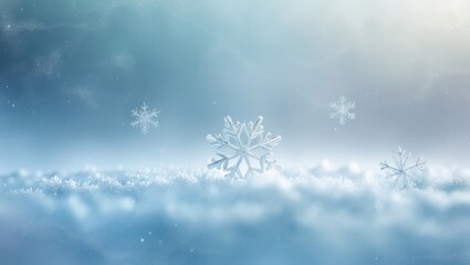 Obraz premium Blurred blue snow abstract background