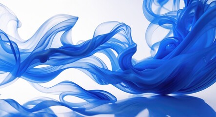 Ball of blue fire smoke with open area for text