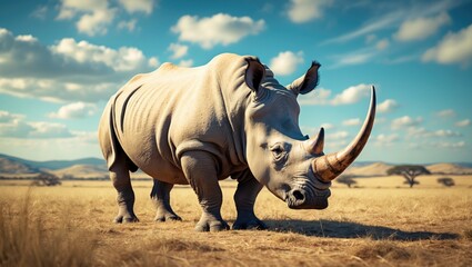 Fototapeta premium White Rhinoceros in Rhino Sanctuary