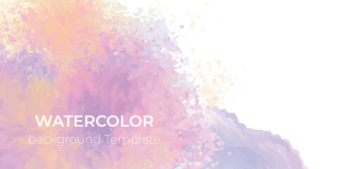 Colorful Watercolor Background with White Accent