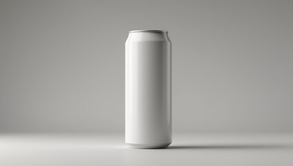 White tall aluminum can mockup for beer or soda.