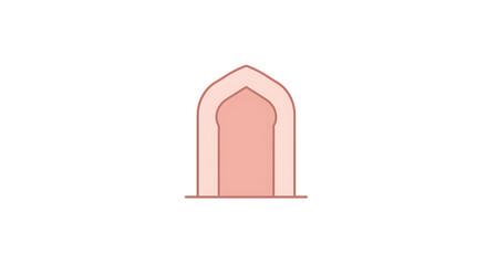 Fototapeta premium Stylized illustration of an archway design reminiscent of islamic architecture