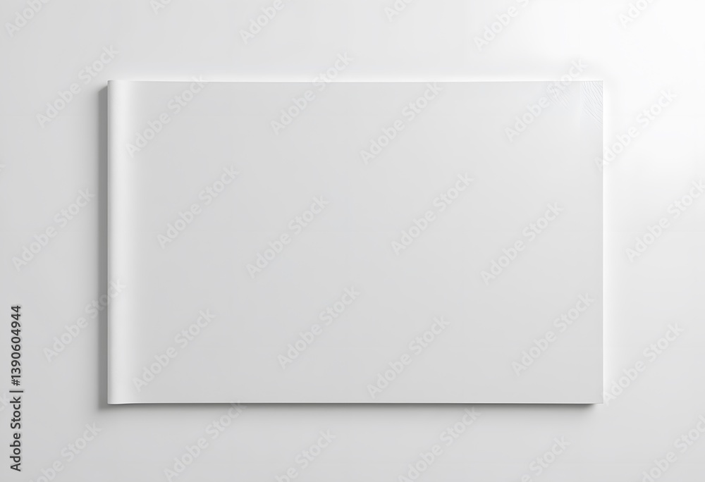 Aufkleber minimalist white space. clean rectangular surface, ideal for mockups. simple presentation backdrop, 