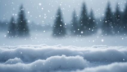 Winter scenery. Greeting card featuring blank space. Landscape.