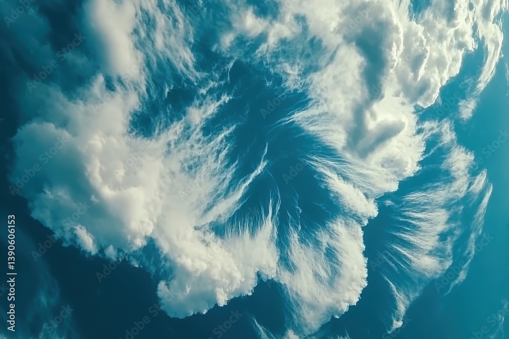 Aufkleber timelapse showcasing dynamic cloud transformation and movement in a clear blue sky, time-lapse of cl