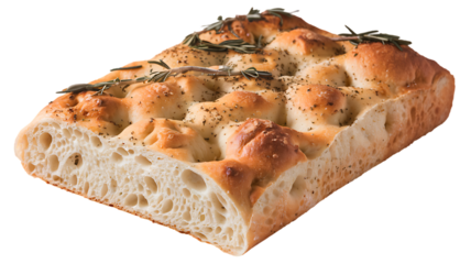 focaccia bread isolated