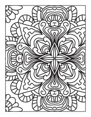 Fototapeta premium Printable Intricate Mandala Coloring Page for Adults and Kids