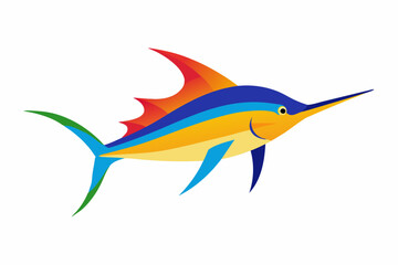 Obraz premium vector illustration of a colorful fish