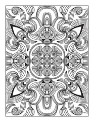 Printable Intricate Mandala Coloring Page Illustrations