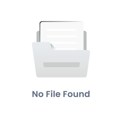Error State UI Illustration – No File Found
