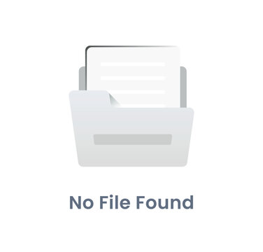 Error State UI Illustration &ndash; No File Found

