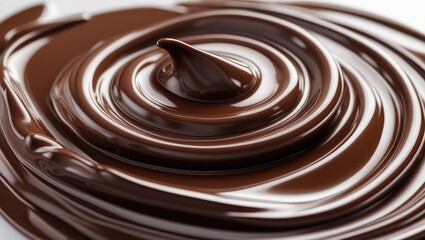 Close-up of liquid chocolate texture.