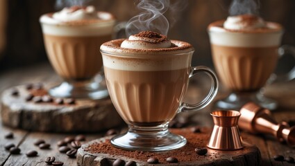 Warm Boozy Coffee topped with Whipped Cream