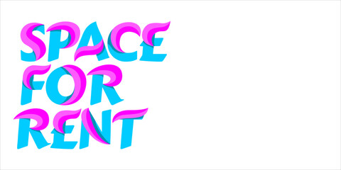 Commercial Space For Rent typography poster banner billboard