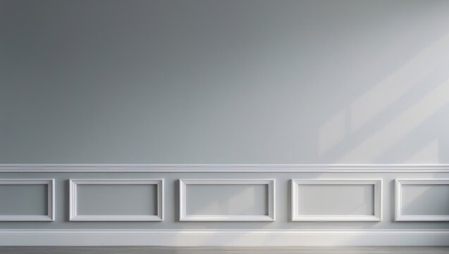 Fototapeta Wainscoting remains a classic trend in interior design.