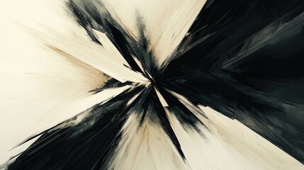 Obraz premium Abstract explosive burst of dynamic black and white swirling lines with high contrast