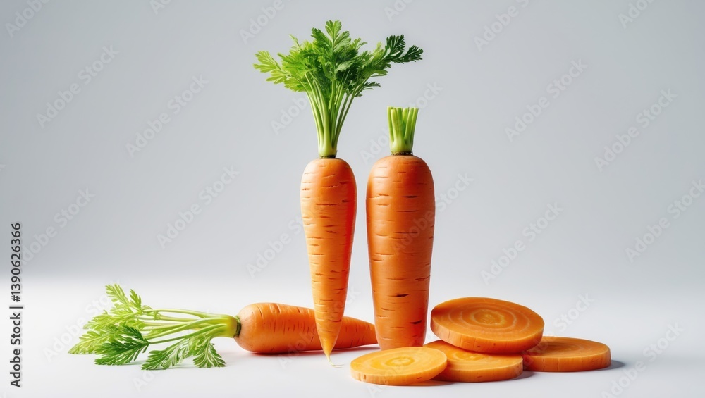 Aufkleber Carrot removed from background with clipping path and extensive depth of field