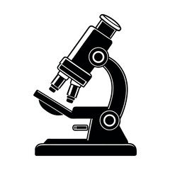 High Quality Microscope Vector in Black Style

