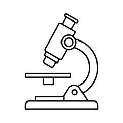 Microscope Line Art Illustration for Web and Print

