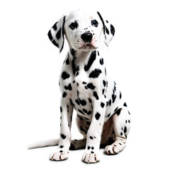 dalmatian puppy isolated on transparent background