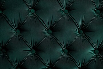 Fototapeta premium Luxurious green quilted background in empire furniture style