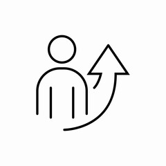 Person growth development icon vector sign